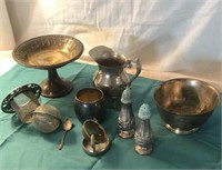 Misc. Lot of Silver Plate Tea Strainer, Etc..