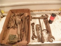 VINTAGE HAND TOOLS, WRENCHES, HAMMERS, MORE