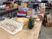 Baskets, Tins, Mini Christmas Trees, Metal Wall