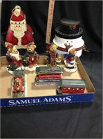 Snowman Stacking Boxes, Santa Candle Holder,