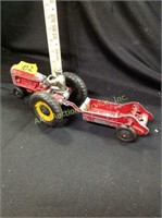 Toy Tractor with driver and manure spreader