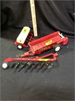 Toy IH Plow, drill, manure spreader