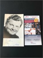 Benny Hill autograph photo COA JSA