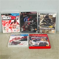 10- games, 5 PS3 & 5 Xbox