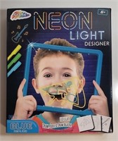 NEON LIGHT DESIGNER BLUE DRAWING BOARD