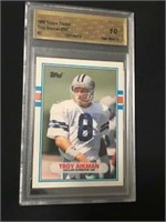 Troy Aikman / Brett Favre graded lot cards