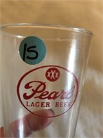Vintage Pearl Lager Beer Glass
