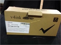 (2) NIB v4ink TN760/TN730 Toner Cartridges