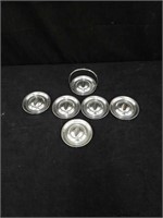 Group of International Sterling ashtrays with