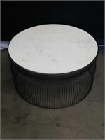 Marble top Crate & Barrel coffee table