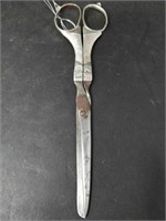 Silver handle antique scissors