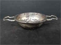 Antique hallmarked silver tea strainer