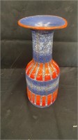 Vintage signed hand painted pottery vase