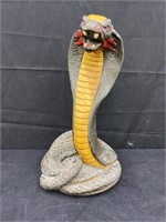 Japanese glazed porcelain cobra sculpture