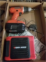 Black & Decker 18v cordless drill with charger