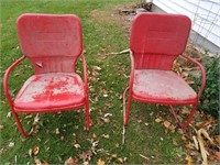 (2) Antique patio chairs