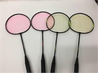 4 Badminton Racquets