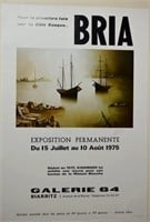 GILBERT BRIA B.1933 EXHIBITION POSTER SIGNED
