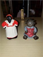 2 FOLK ART PIECES - APPROX. 2 INCHES TALL