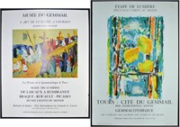 2 VINTAGE FRENCH EXHIBITION POSTERS BRAQUE PICASSO