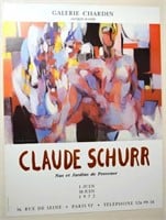 CLAUDE SCHURR 1921-2014 VINTAGE EXHIBITION POSTER
