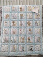 knotted/quilted crib quilt