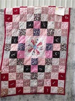 knotted/pieced crib comforter