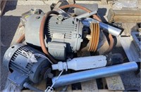 Pallet lot of various sized electric motors