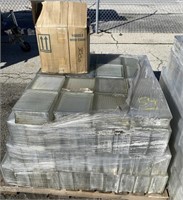 Pallet lot of 8”x8” glass blocks