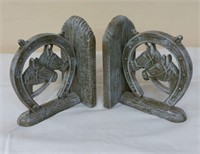 CAST IRON BOOKENDS 6 X 5