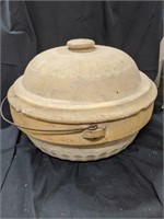 Large Pottery Dutch Oven With Lid and Handle
