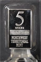 5 Gram .999 Pure Silver Bar