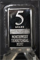 5 Gram .999 Pure Silver Bar