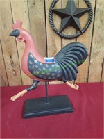 16" Rooster on Pedestal