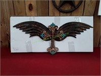 24.5" x 10" Polyresin Cross with Wings