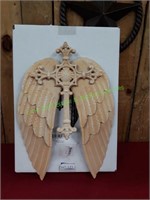 14.5" x 10.5" Polyresin Cross with Wings