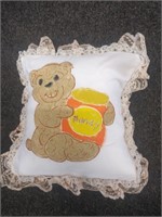 Honey Bear hand painted pillow