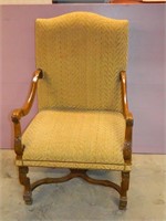 Walnut William and Mary Carved Arm Chair
