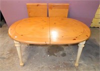 Pine Top with Creme Legs Dining Table