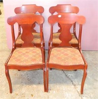 Set of Four Cherry Dining Chairs