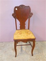 Oak Carved Side Chair