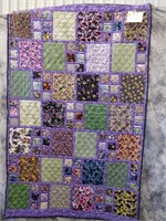 Pansies pieced quilt