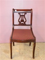 Mahogany Lyre Back Side Chair