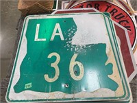 LA 36 Road Sign