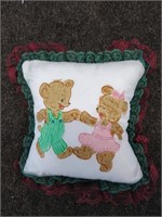 brother and sister bear hand painted pillow
