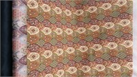 BOLT OF UPHOLSTERY FLORAL FABRIC APPROX 5 YARDS