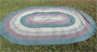 Oval braided rug  8.5' x 11'