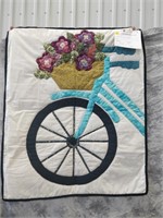 wall hanging bicycle basket/flowers