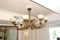 Large 8-Light Metal Chandelier