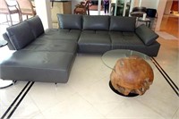 Bellini Roxanne Dark Grey Sectional Sofa